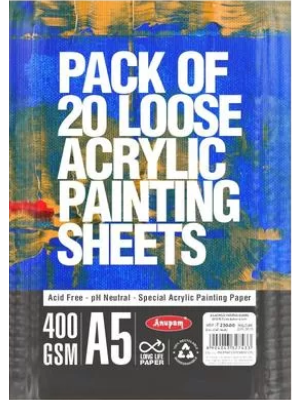 ANUPAM ACRYLIC PAINTING SHEETS PACK - A5