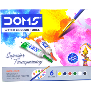 DOMS WATER COLOUR TUBES SUPERIOR TRANSPARENCY 6 SHADES