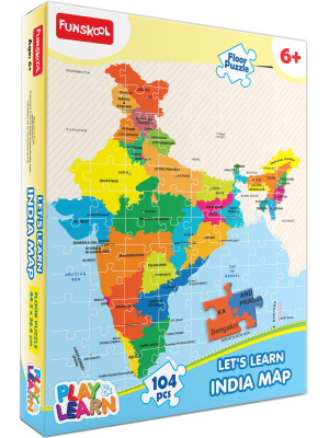 PLAY & LEARN LET'S LEARN INDIA MAP PUZZLE | SchoolBookUdupi