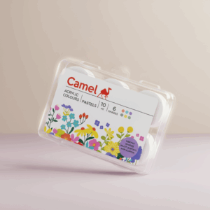 CAMEL ACRYLIC PASTEL SHADES – 6 SHADES (10ML EACH), ASSORTED
