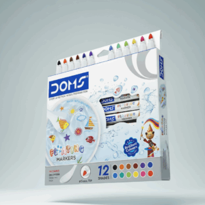 DOMS FLOATING MARKERS 12 ASSORTED SHADES – 5MM TIP WITH CERAMIC SPOON FOR FUN FLOATING ART