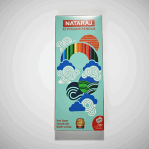 NATARAJ WOODEN COLOUR PENCILS – 12 SHADES, MULTICOLOUR SET FOR DRAWING & COLOURING