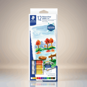 STAEDTLER AQUARELL PAINT SET – 12 TUBES, VIBRANT COLORS
