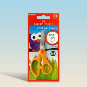 FABER-CASTELL CHILD-SAFE SCISSORS – ASSORTED COLOURS, SAFE & EASY FOR KIDS