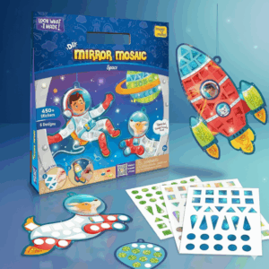 IMAGIMAKE MIRROR MOSAIC SPACE DIY CRAFT KIT | 450+ FOIL STICKERS | AGES 3-8